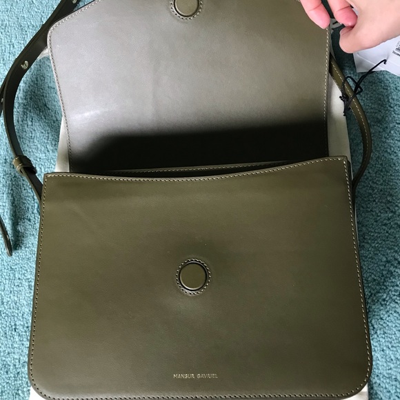 Mansur Gavriel Calf Envelope Crossbody Moss - Picture 13 of 15